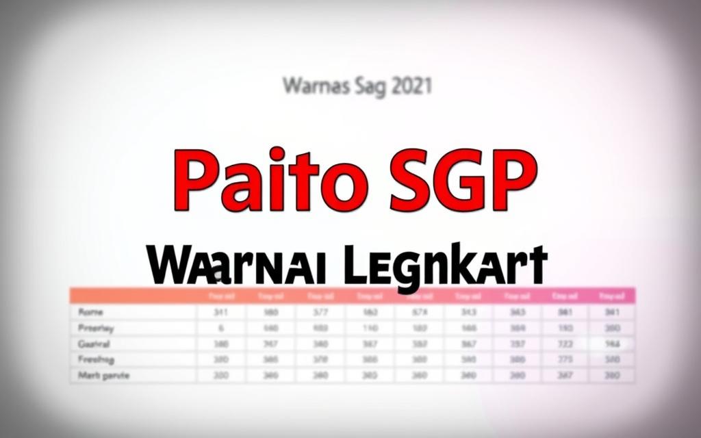 Paito SGP Warna Lengkap: Panduan Data Akurat untuk Prediksi Jitu