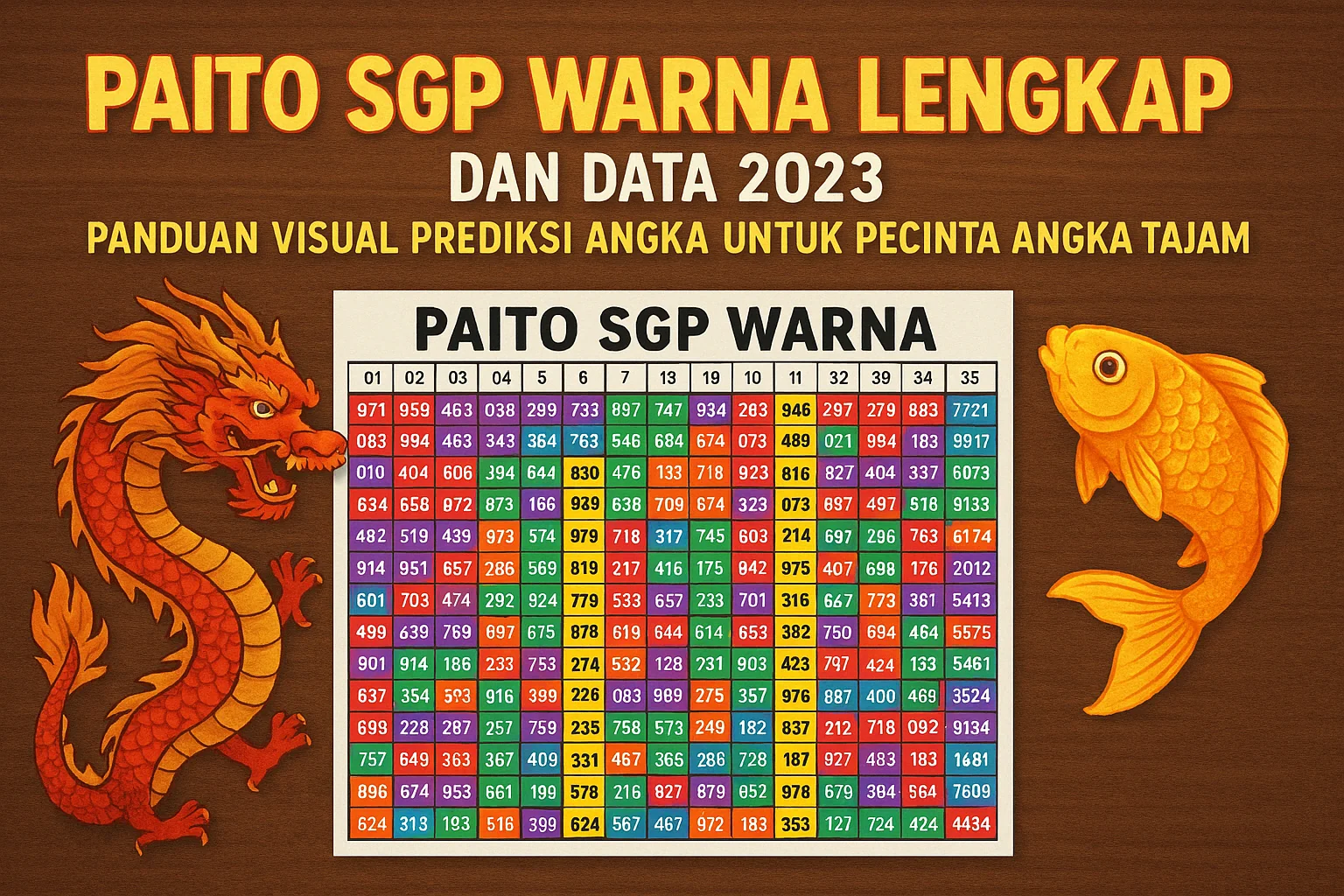 Paito SGP Warna Lengkap dan Data 2023: Panduan Visual Prediksi Angka untuk Pecinta Angka Tajam