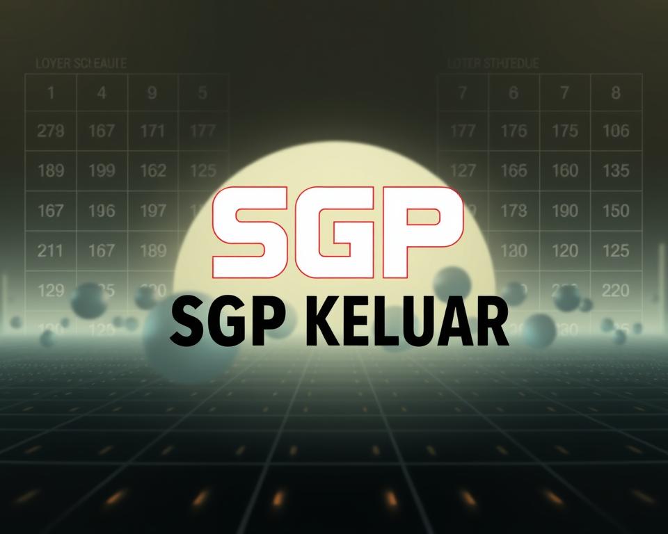 jadwal sgp hari ini